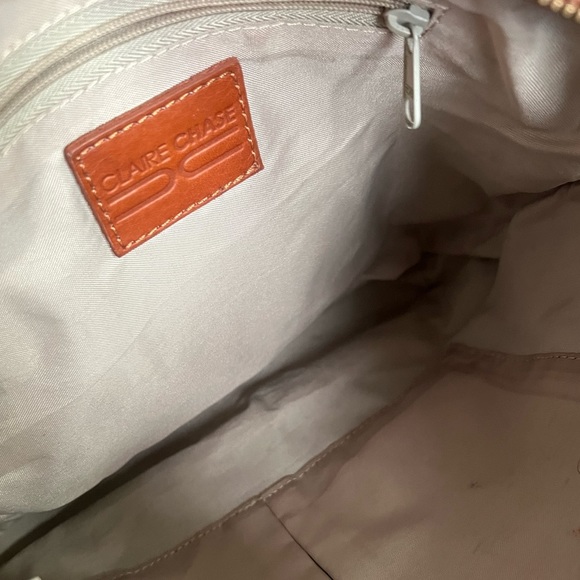 Claire Chase Cognac Brown Leather Small Messenger Bag - Picture 8 of 10